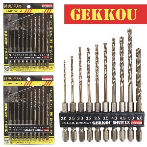 게코 일본 코발트 콘크리트 철 목재 드릴 비트 날 기리 육각 임팩 세트